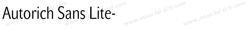 Autorich Sans Lite字体转换